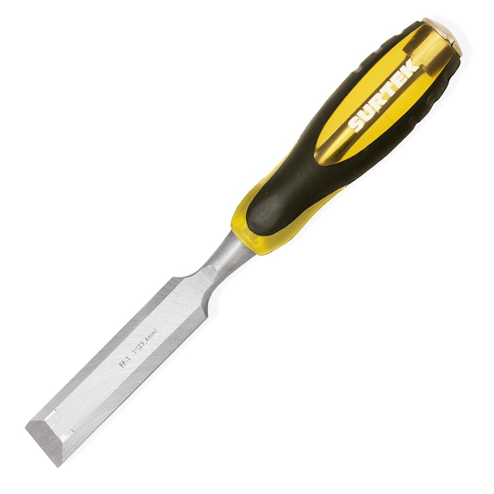 Surtek FF-1 Professional Wood Chisel with Handle, 1" Width, 3" Length