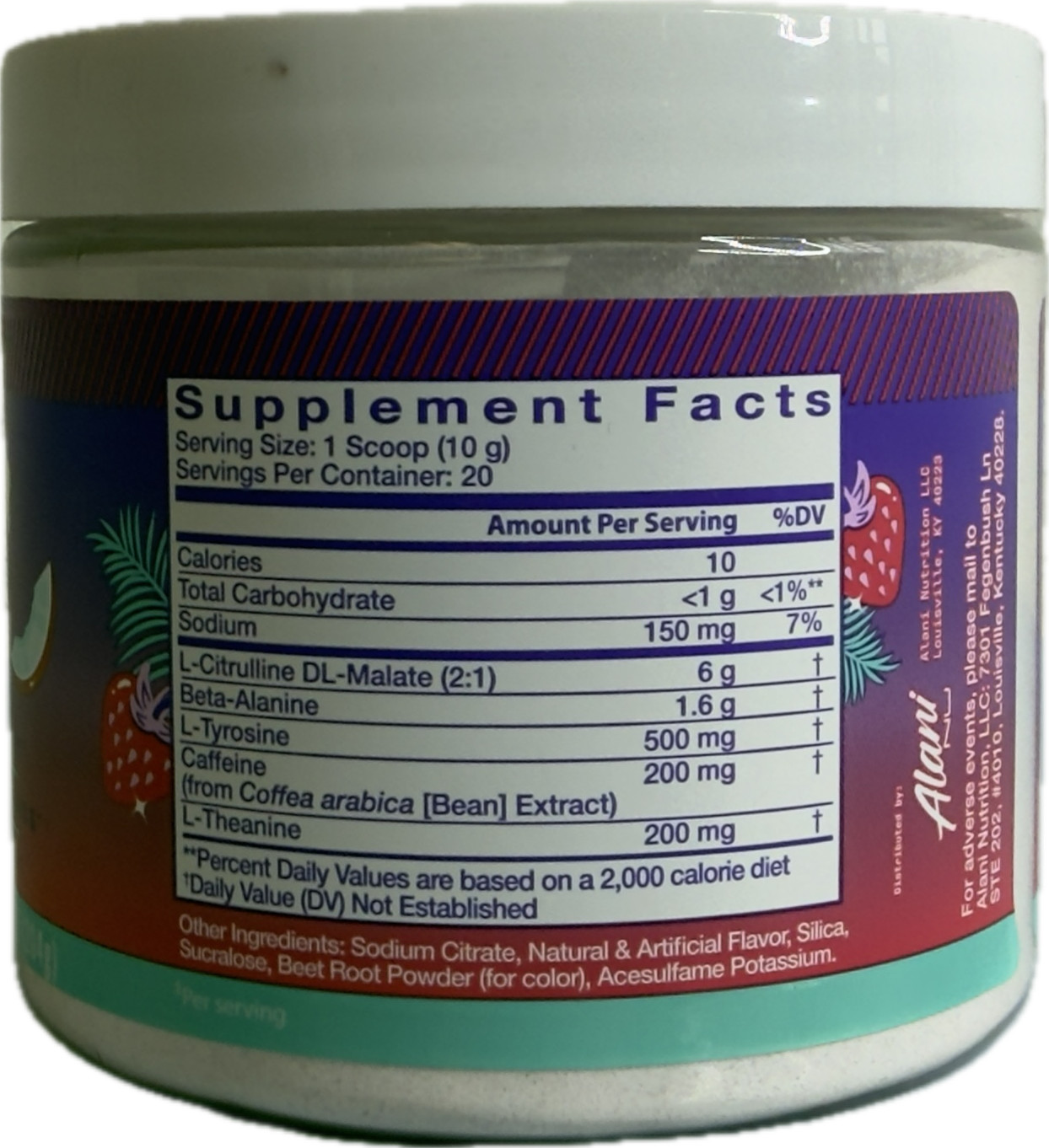 Alani Nu Pre-Workout Powder Hawaiian Shaved Ice 7.2 oz EXP: 02/27 (New/Unused)