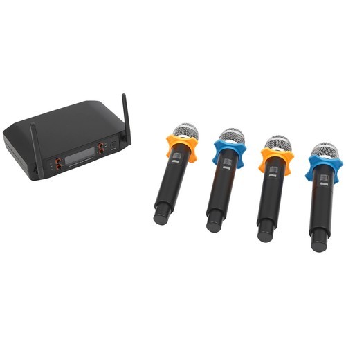 4 Channel Handheld Wireless Microphone Pro Audio System UHF Dynamic Mic Party