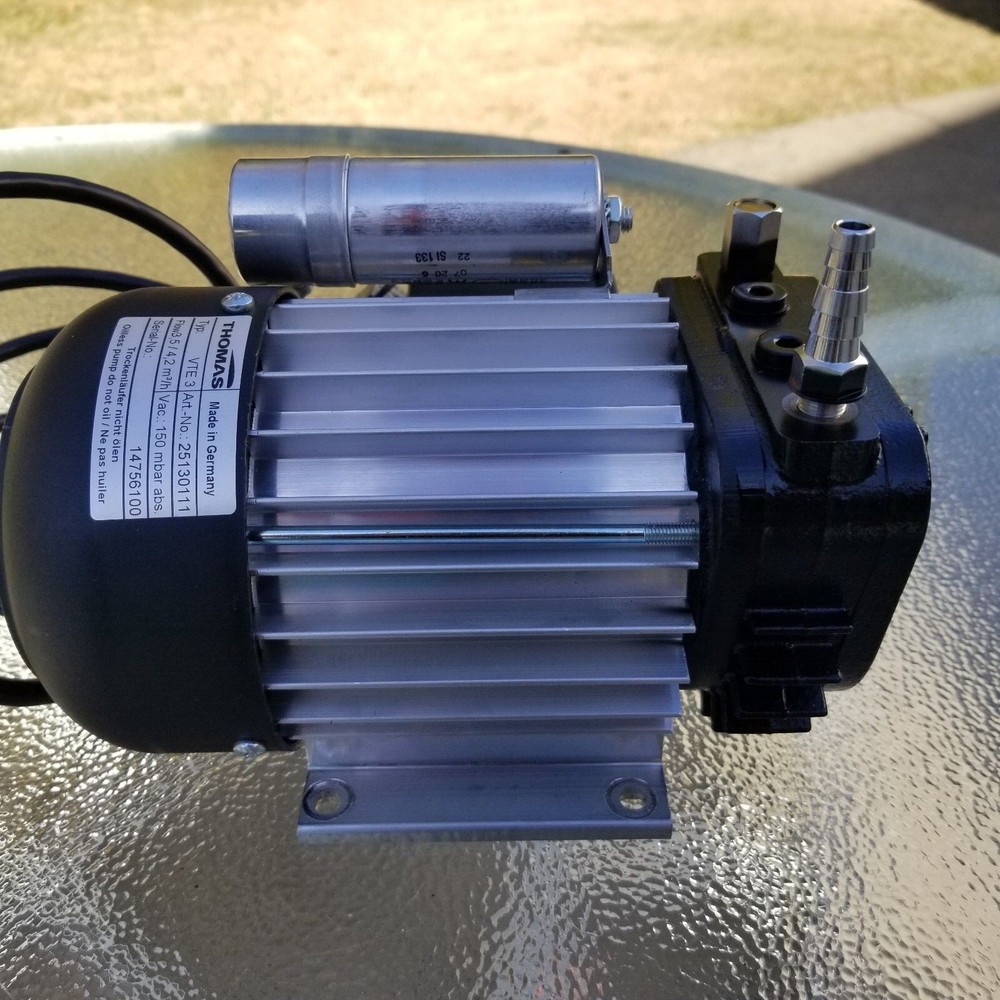 Thomas Picolino VTE3 Rotary Vane Pump and Compressor, 110 VAC input