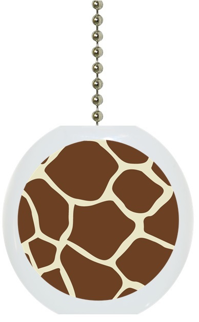 Giraffe Print Solid CERAMIC Ceiling Fan Light Lamp Pull