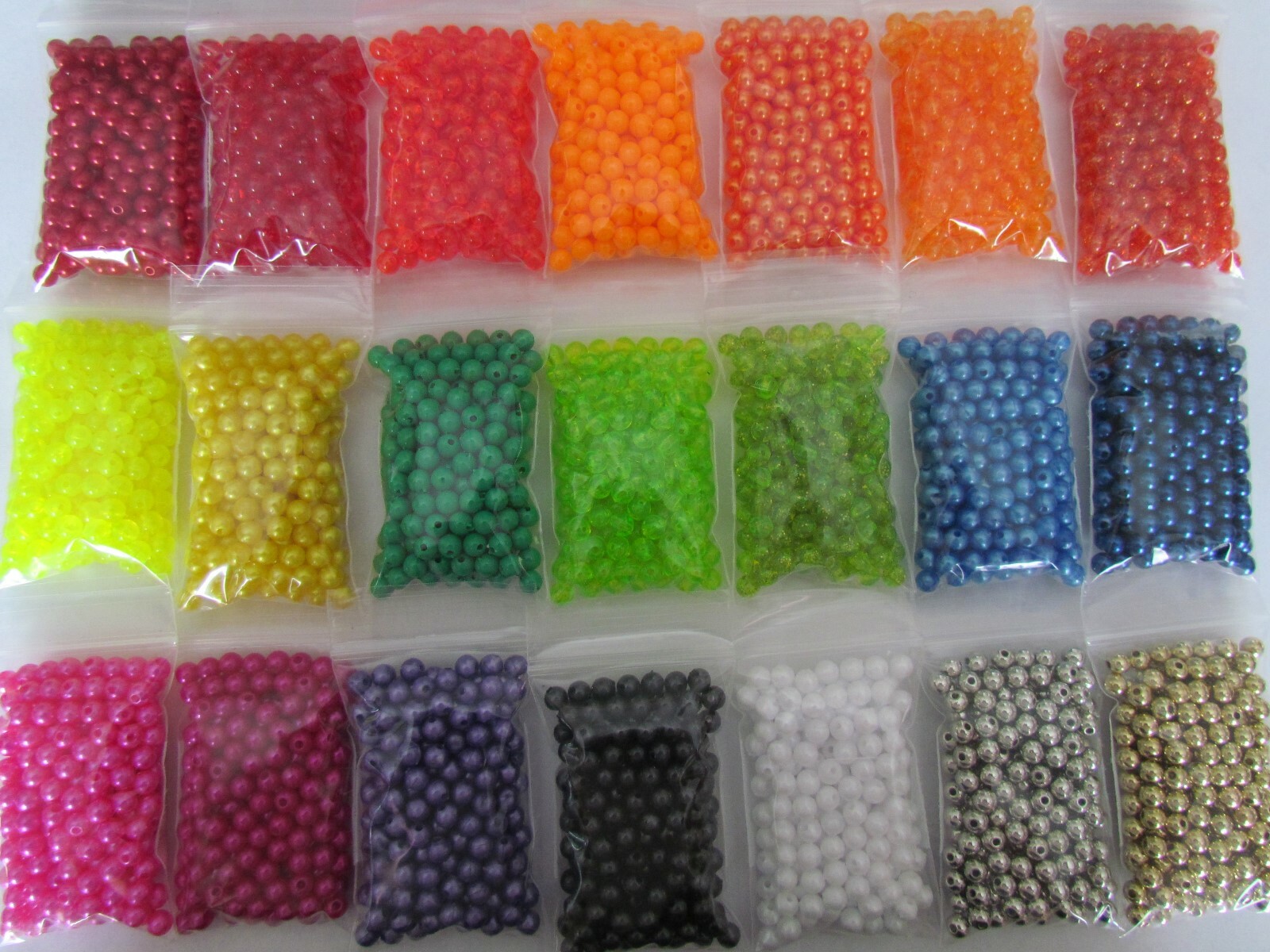 200 count 6mm round fishing beads Make your own walleye spinners