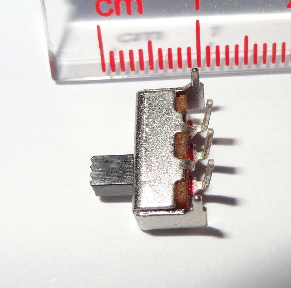 25 pcs slide switch, SPDT, PCB, side mount (10D1e)