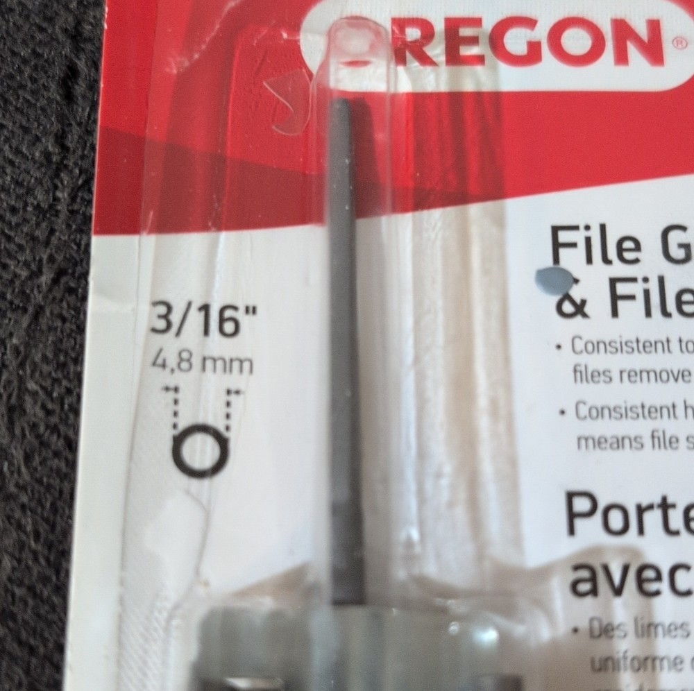 Oregon File Guide & File 3/16" 4.8 mm Chainsaw Sharpening Tool