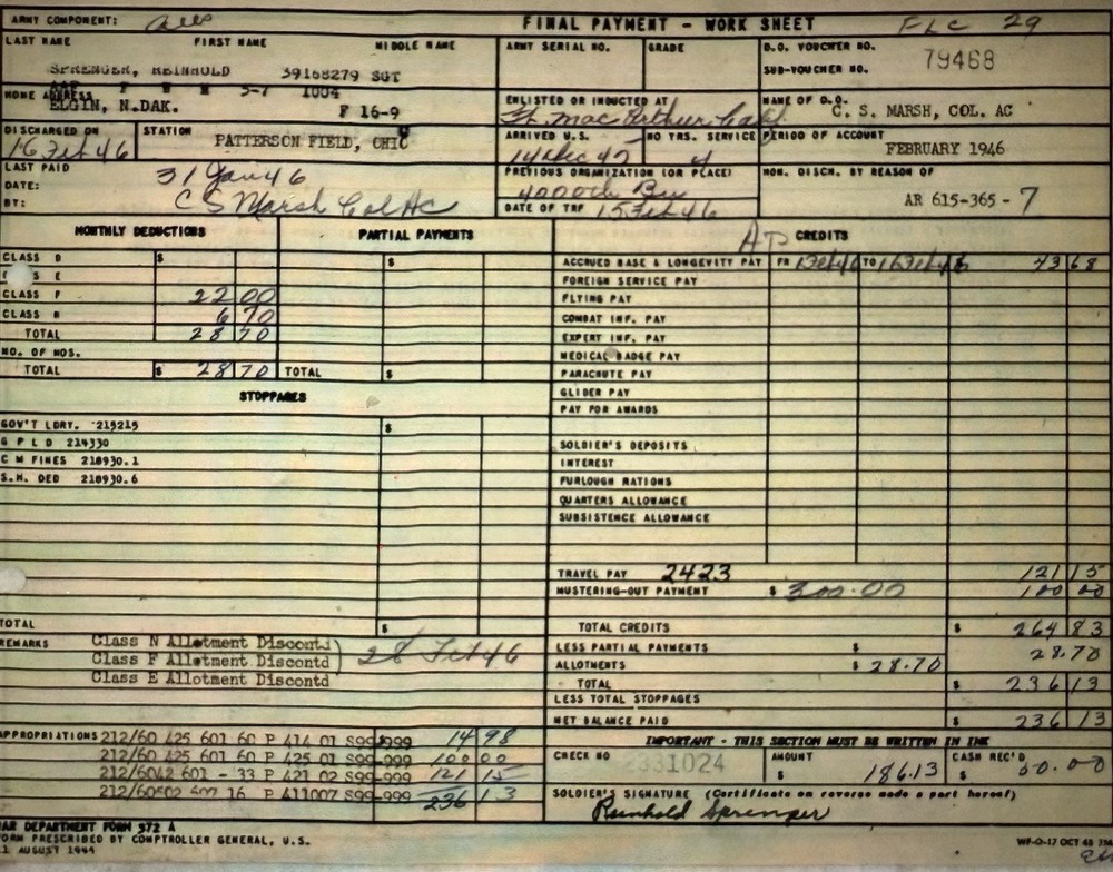WW2 Dog Tag Named To North Dakota Vet 3520th Air Base Unit, 9th Base Squadron (1