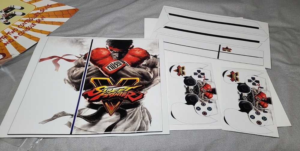 Numskull Street Fighter V console Skin & 2 controller skins PS4