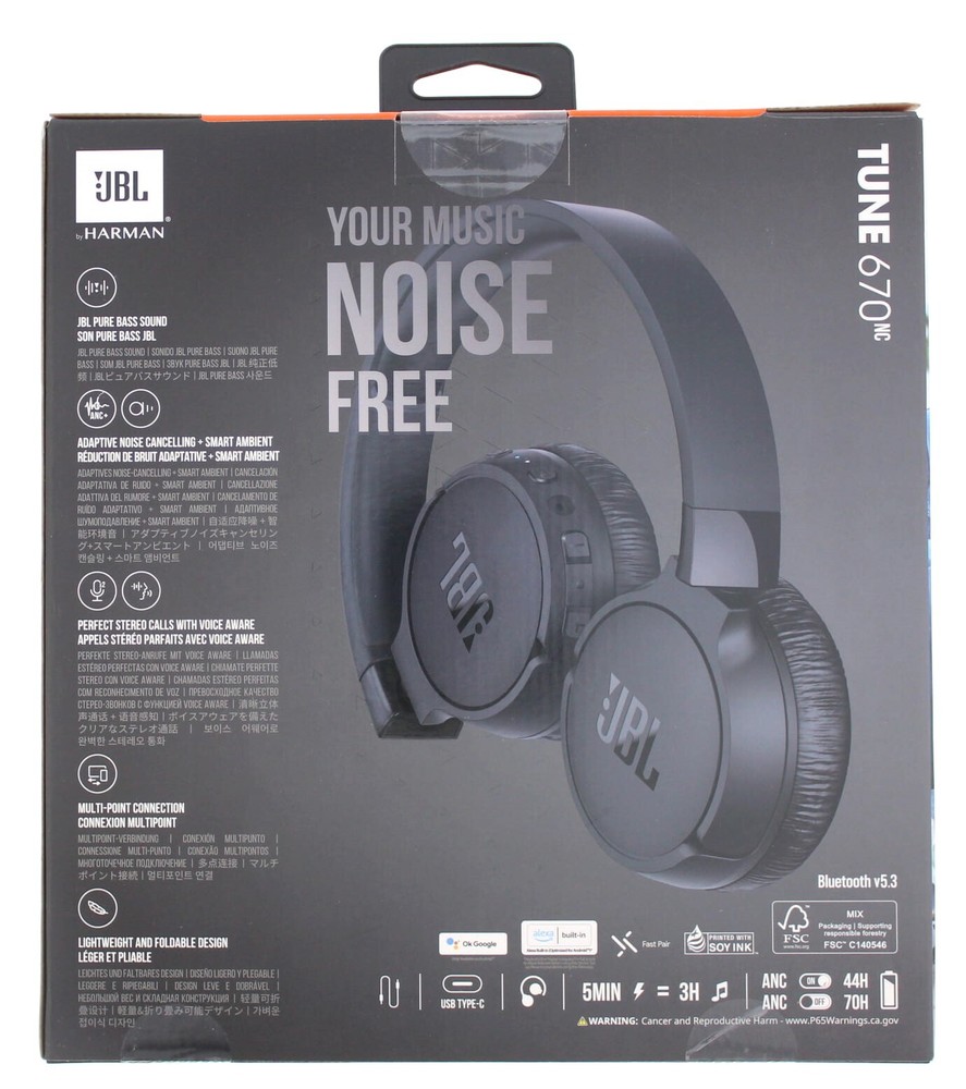 JBL by Harman Wireless Tune 670NC Bluetooth Headset