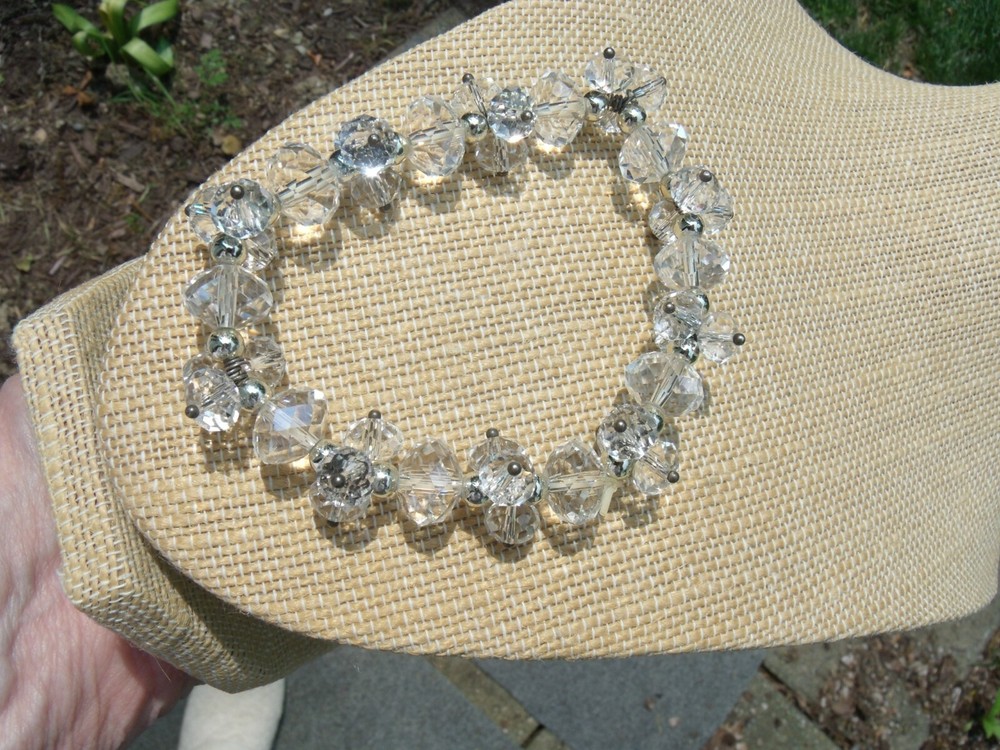 Crystal Bead Stretch Bracelet NWOB