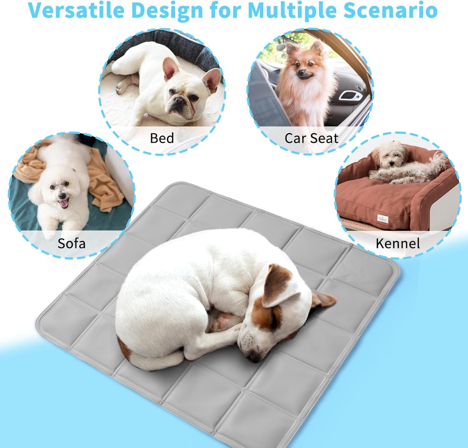 Dog Cooling Mat Pad Upgraded Long Lasting Cooling Crate Mat for Cat Small Dog