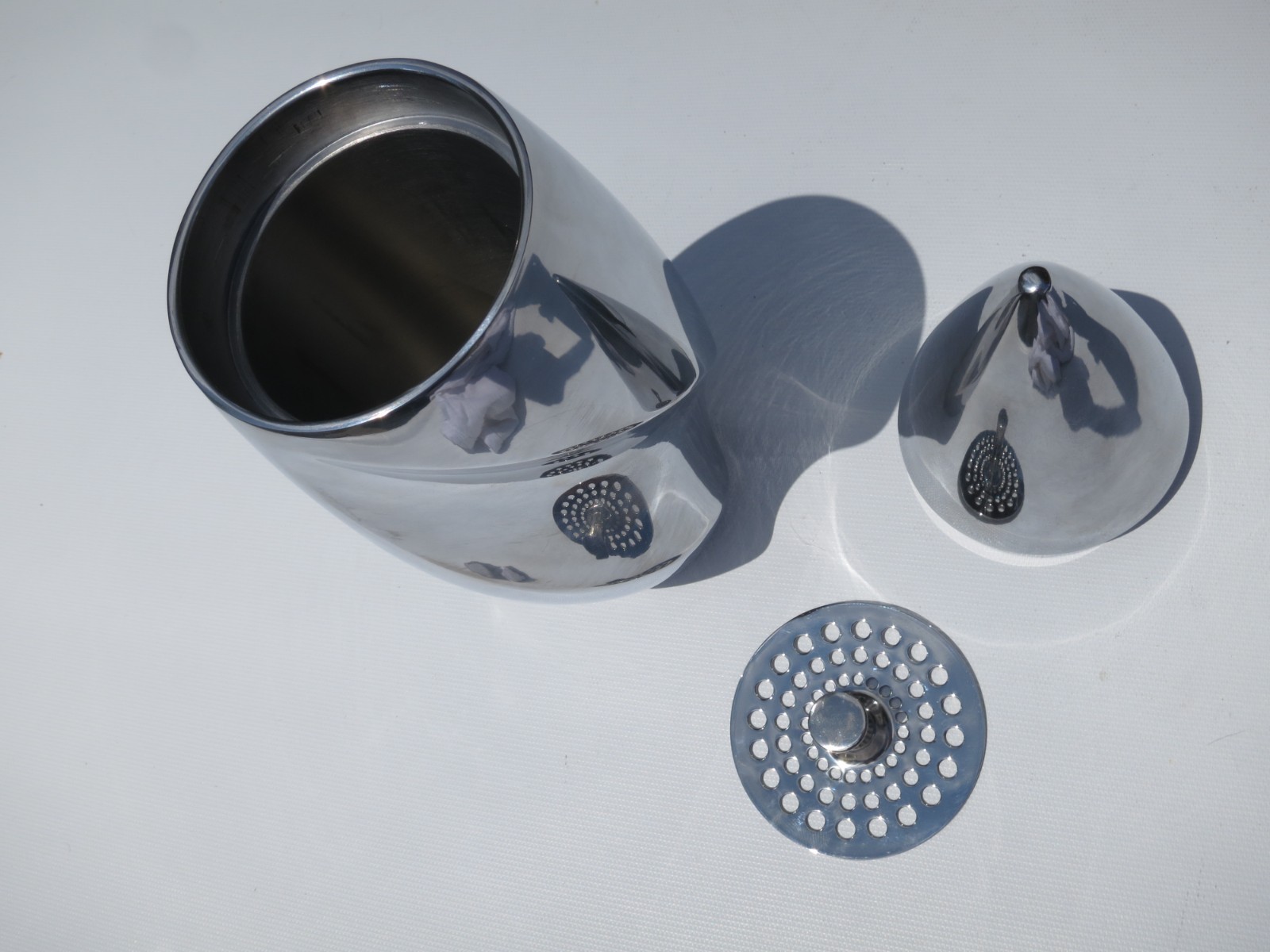 New & Extraordinary! Vintage Nambe "Twist" Cocktail Shaker Design by Fred Bould