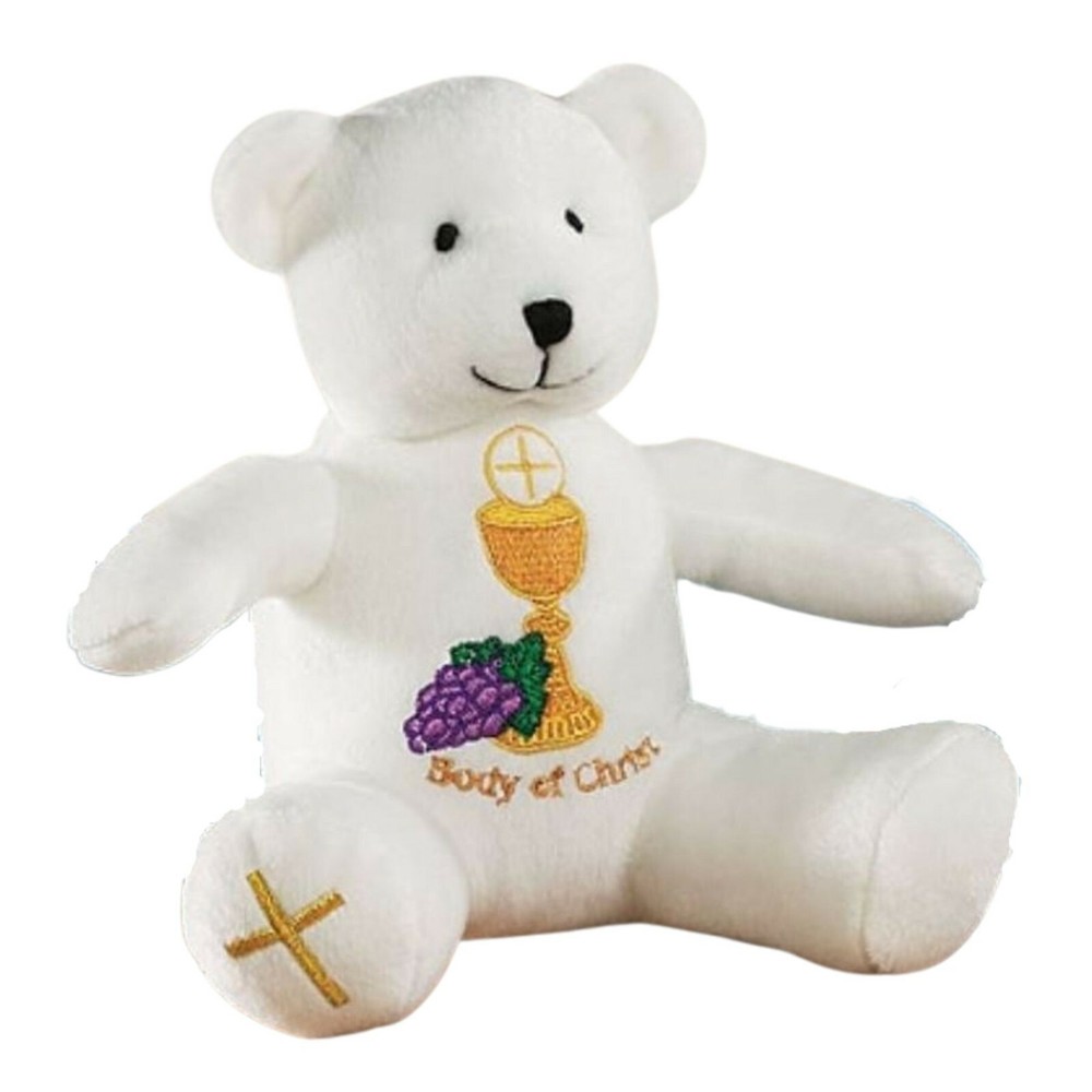 Plush White First Communion Bear