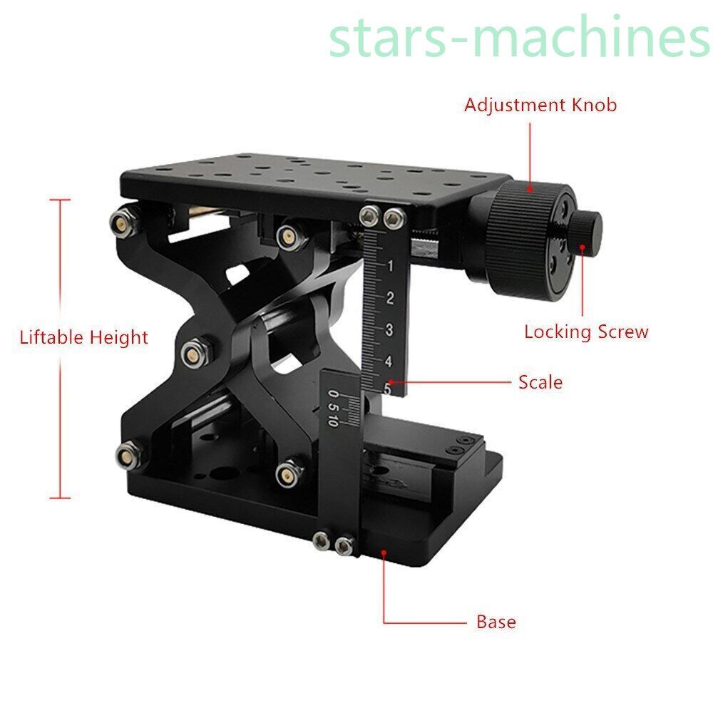 120x80MM High Precise Manual Lifting Platform Z-Axis Lab Jack Sliding Elevator