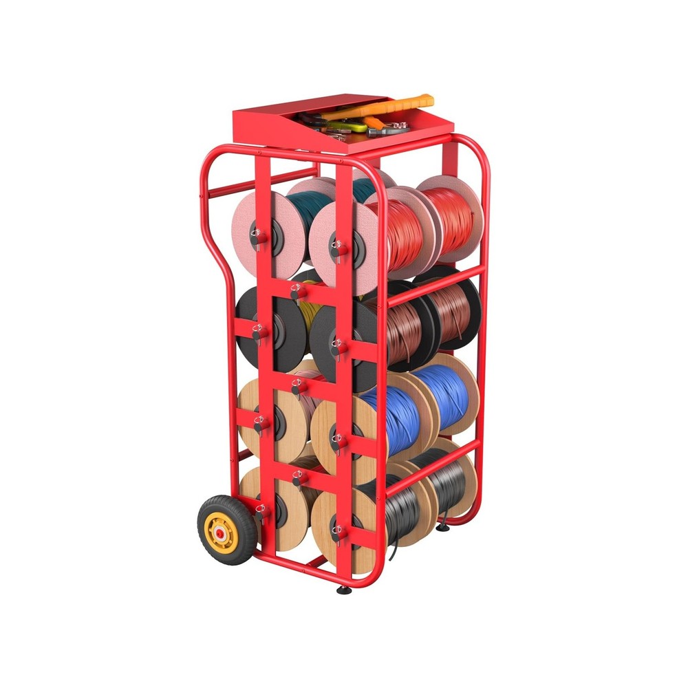 Wire Spool Rack,Cable Caddy,Portable Wire Holder for Efficient Cable Manageme...