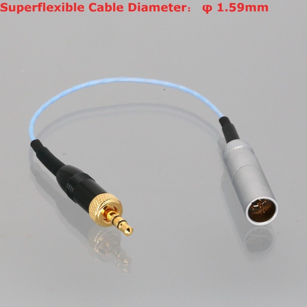 Mini XLR TA4M Male 4Pin to 3.5mm Stereo Plug Locking Cable Bodypack Transmitter