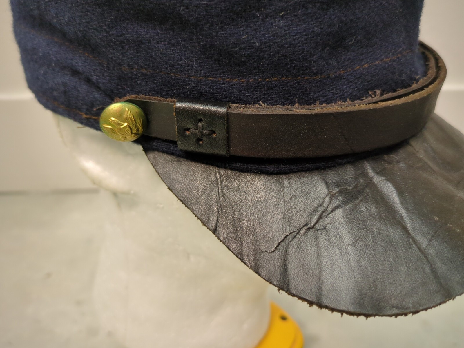 Vintag Civil War Repro Union 17th Regiment Connecticut Volunteer Forage Kepi Cap