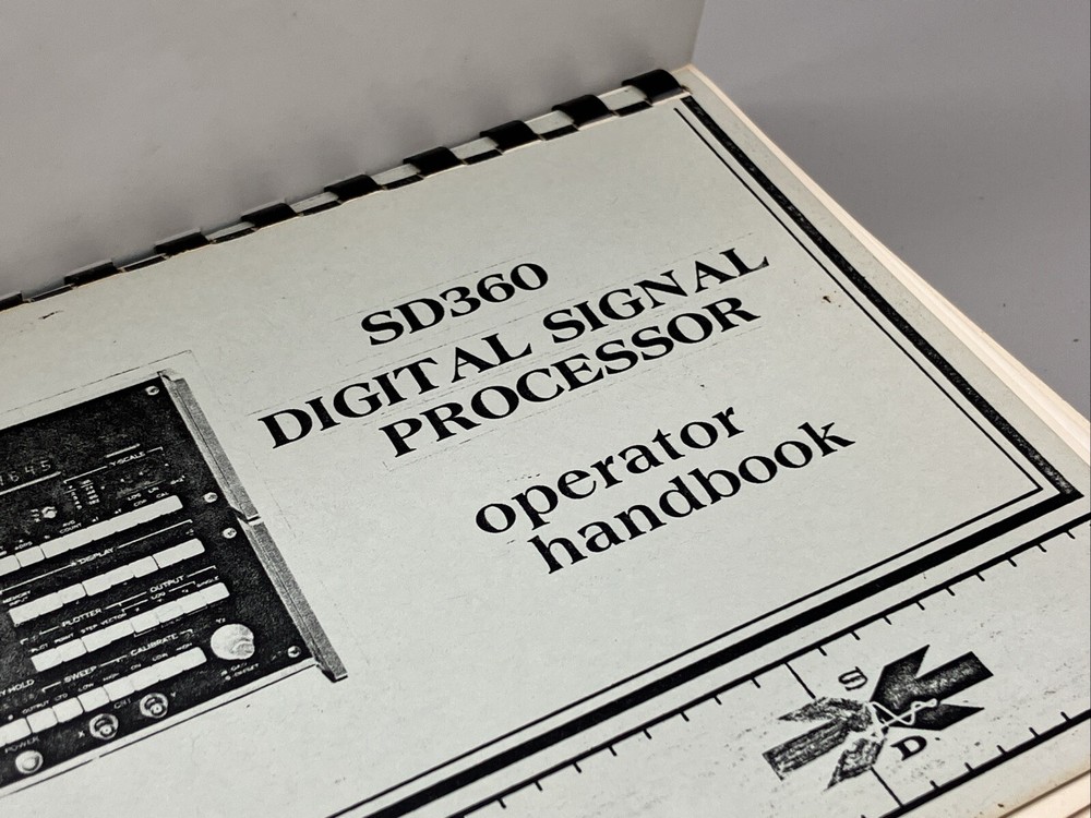 SD360 Digital Signal Processor Operator Handbook