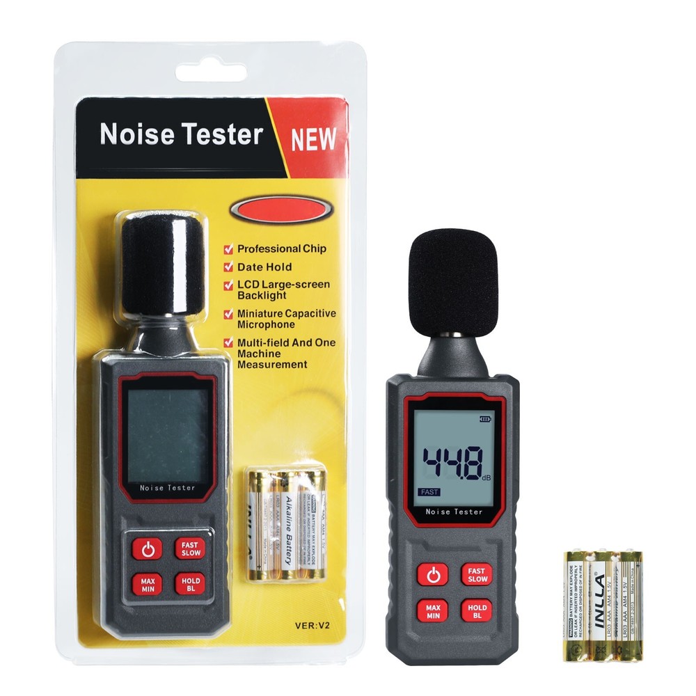 Portable Handheld Sound Level Meter 30-130dB with Capacitive Microphone Sensor