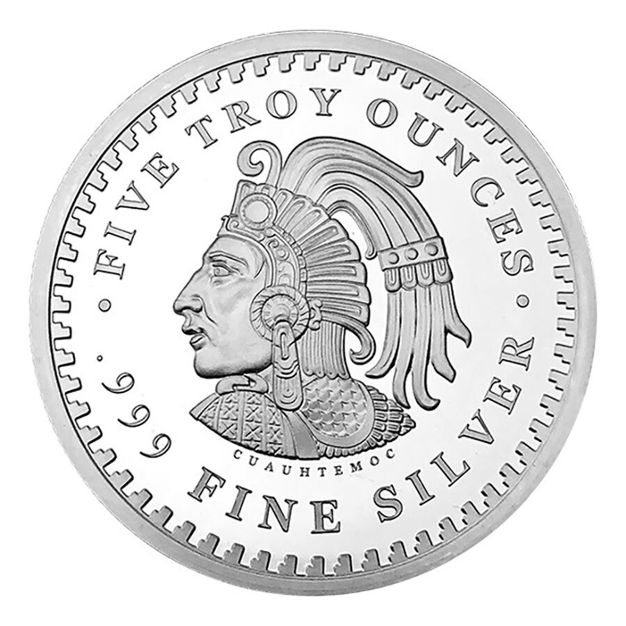 Silver - 5 oz Aztec Calendar Round