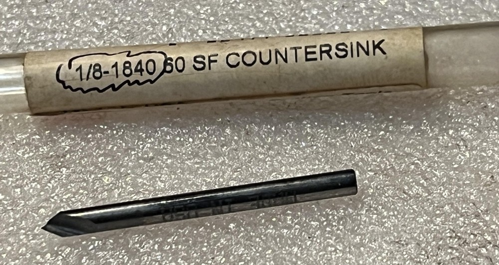 1/8" 60° Solid Carbide Single Flute Countersink, Imco, USA, New