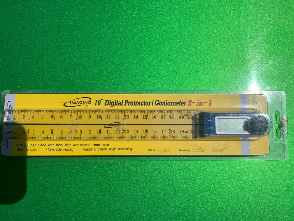 Igaging360 DEGREE PLASTIC DIGITAL GONIOMETER, 10″ LENGTH-DIGITAL PROTRACTOR