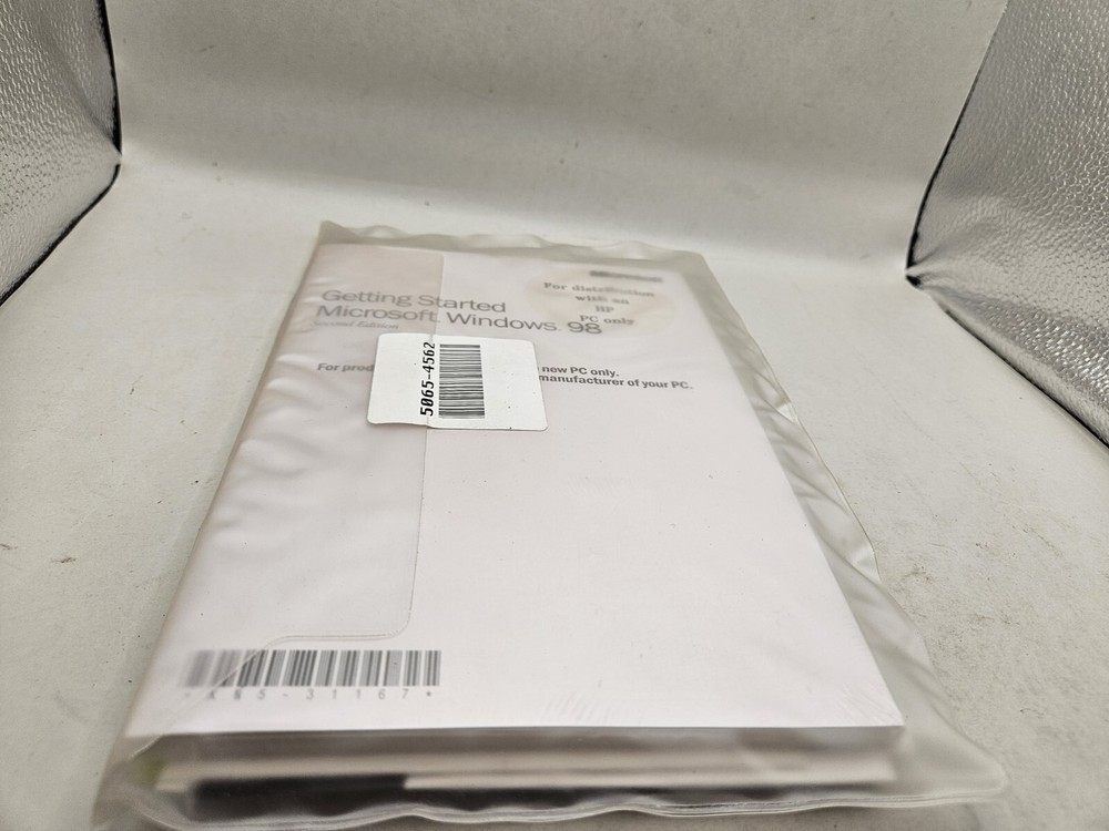 Getting Started Microsoft WINDOWS 98 Second Edition & Booklet HP with CD-ROM.