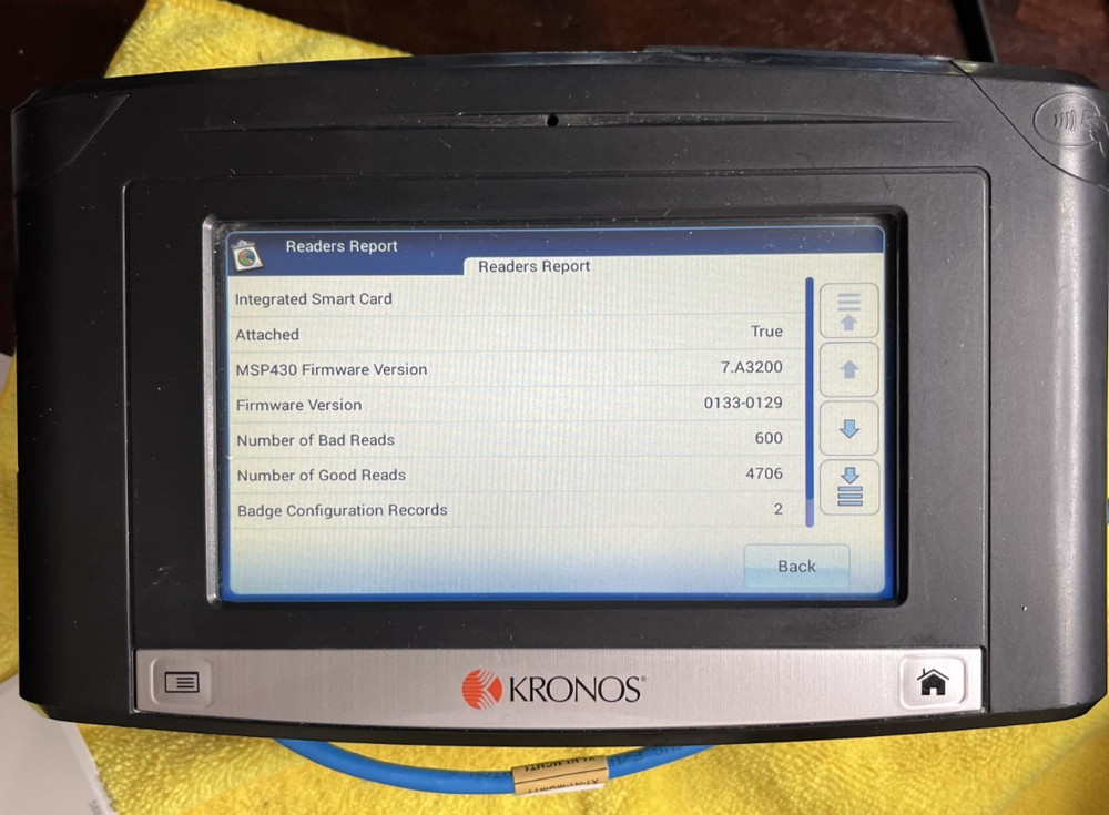Kronos 8609100-007 InTouch 9100 Time Clock tested