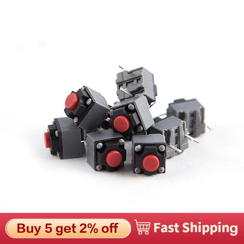 10Pcs Kailh Mute Button Silent Switch Wireless Mouse Button Micro Switch 6*6*7.3