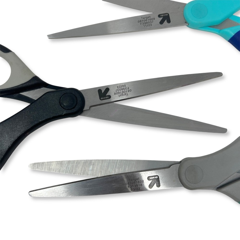 Target Up & Up Multi-Purpose Scissors Lot, Mixed Handle Colors, 4 Pcs