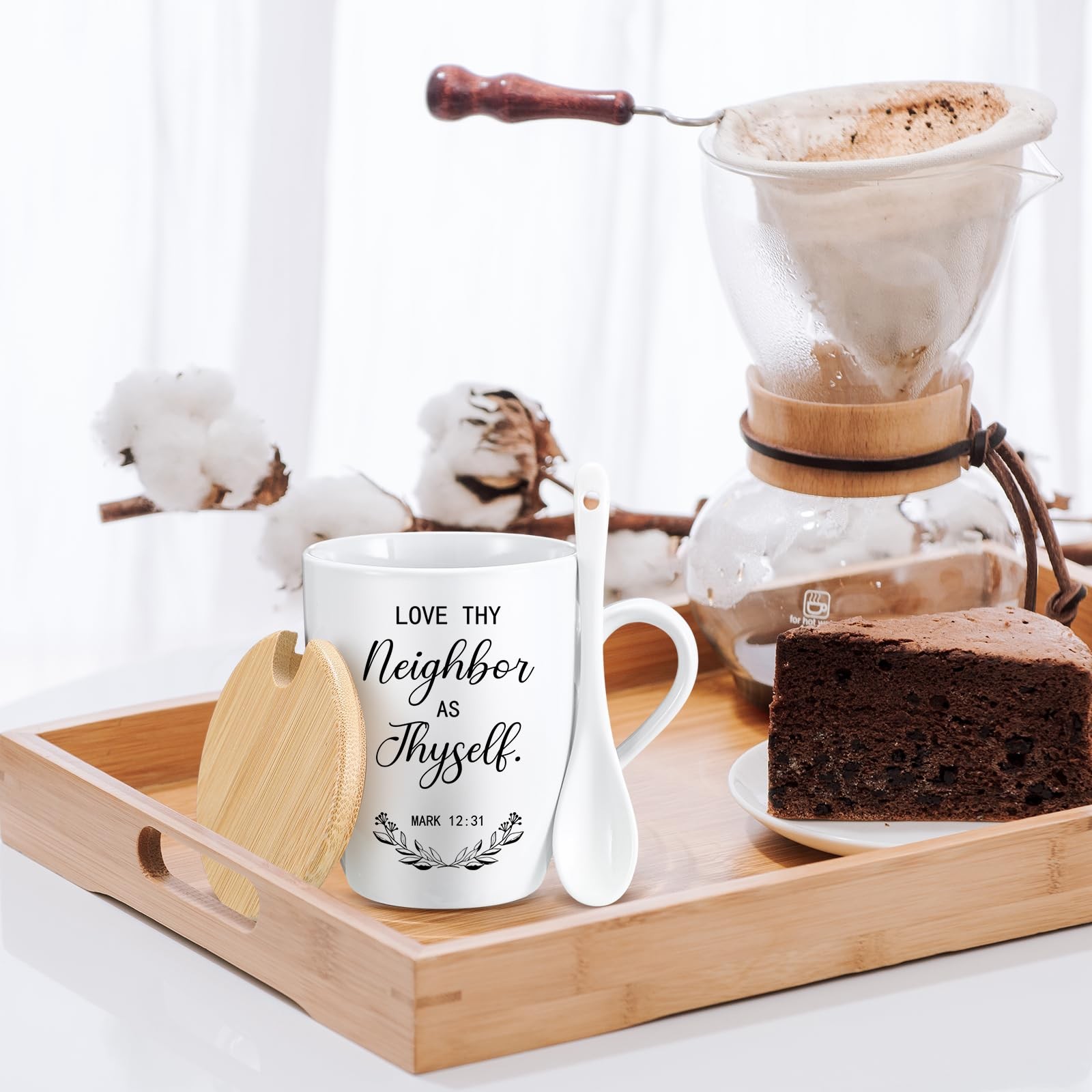 6 Set Christian Mugs Bulk 12oz Inspirational Bible Verse Ceramic Coffee Mug with