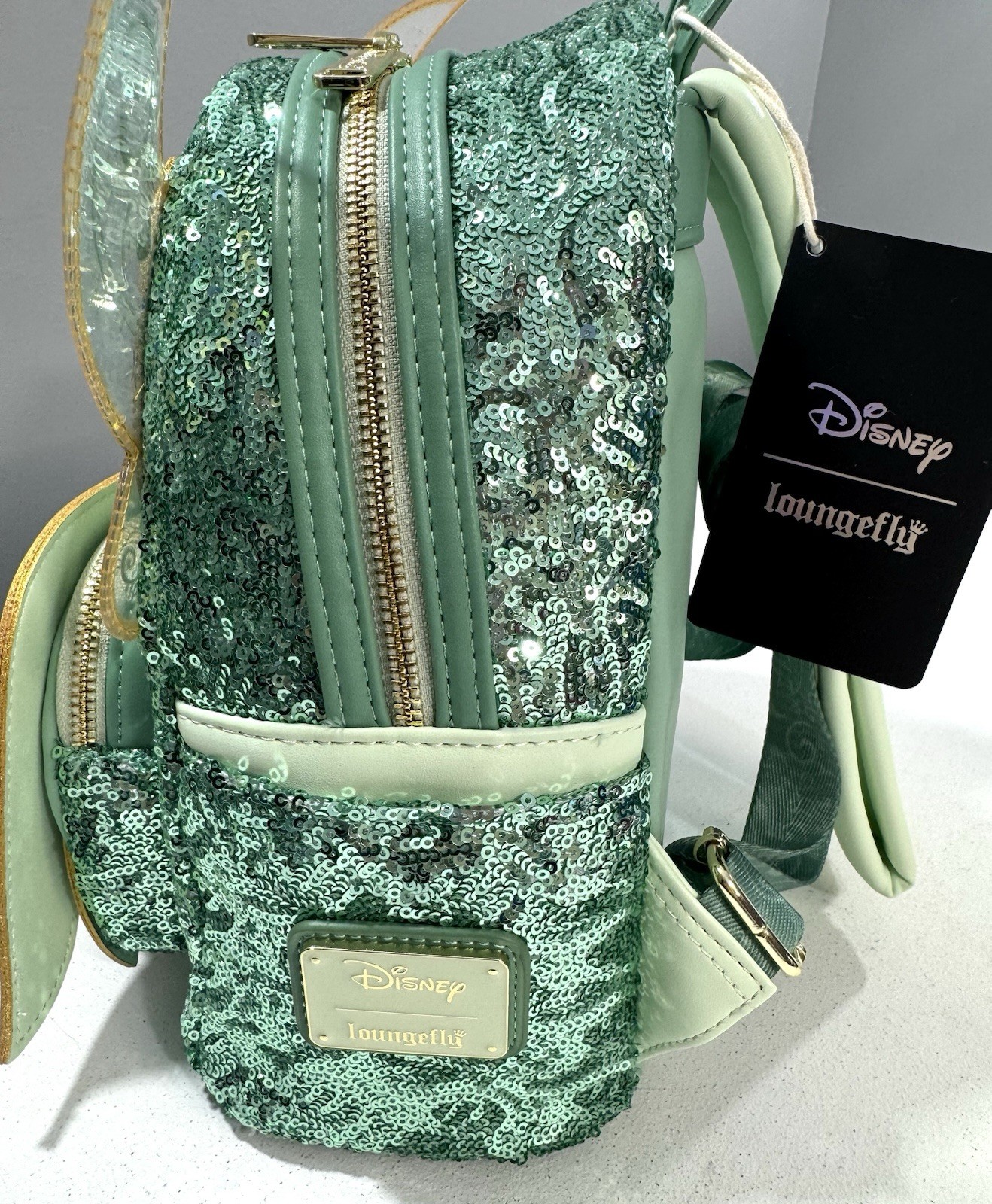 Loungefly Disney Tinkerbell Sequin Holiday Mini Backpack NWT Peter Pan Cosplay