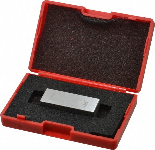 0.5" Rectangular Steel Gage Block Accuracy Grade 0, Includes NIST Traceabilit...