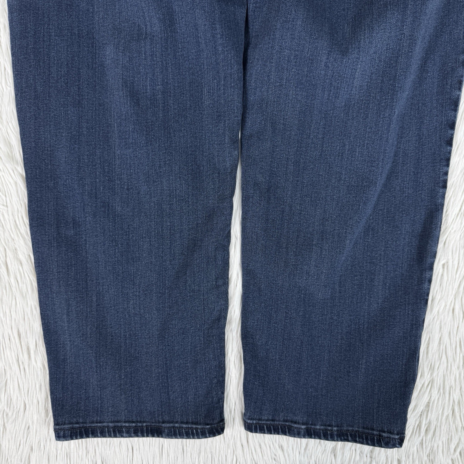 Liverpool Blue Dark Wash High Waisted The Slim Straight Denim Jeans Women's 20W