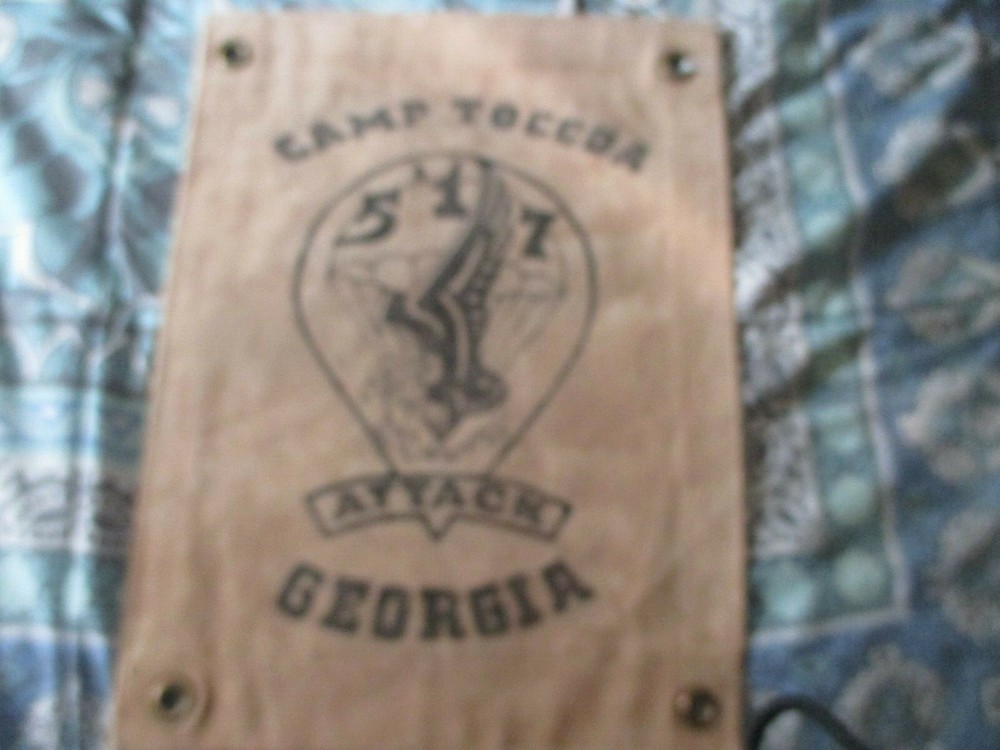 WWII USA PARATROOPER AIRBORNE 517 TH PIR CAMP TOCCOA  BAR/BARRACKS WALL  FLAG