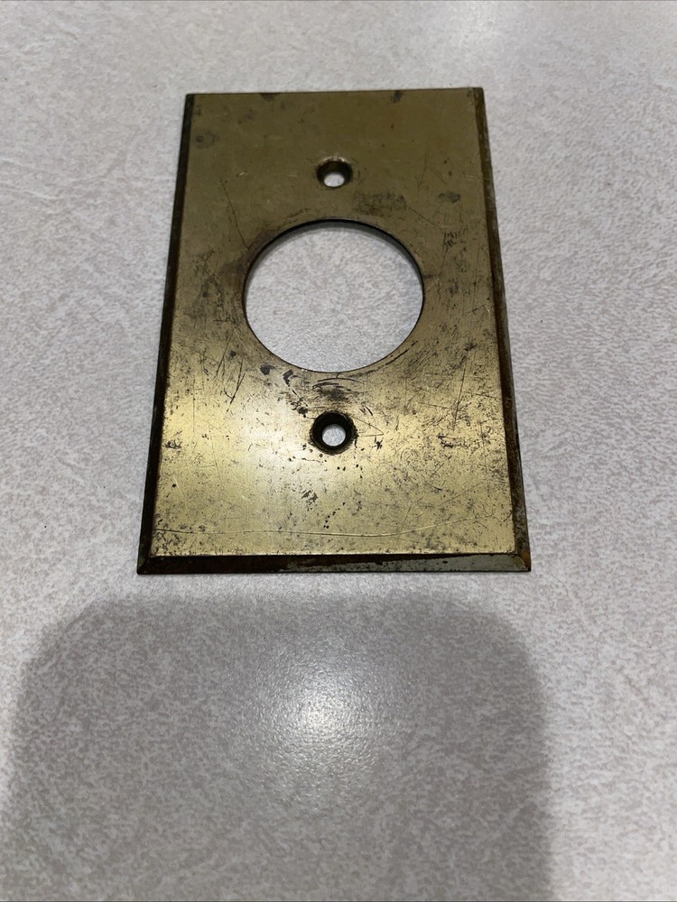 Antique Solid Brass SWITCH/PLUG PLATES with round center