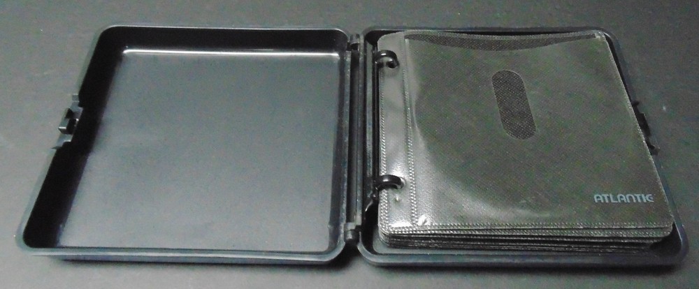 Atlantic Hard Shell 24 CD Media Audio Video Disc Storage Case Organizer Blue