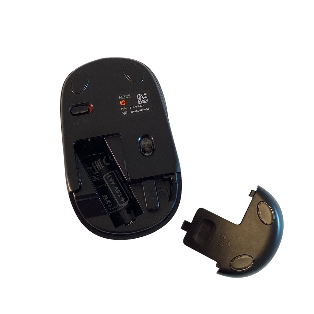 Logitech M325 Wireless Mouse BLACK, USB Connection Computer Mouse