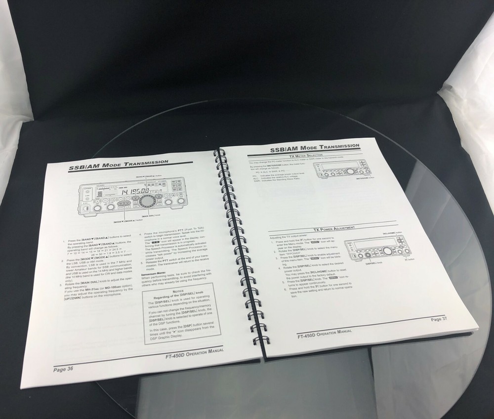 Yaesu FT-450D Transceiver Instruction Operating Manual Coil Bound
