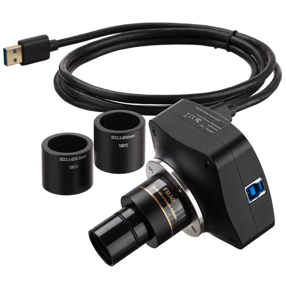 AmScope 5MP Color Global-Shutter CMOS USB 3.0 Microscope Camera