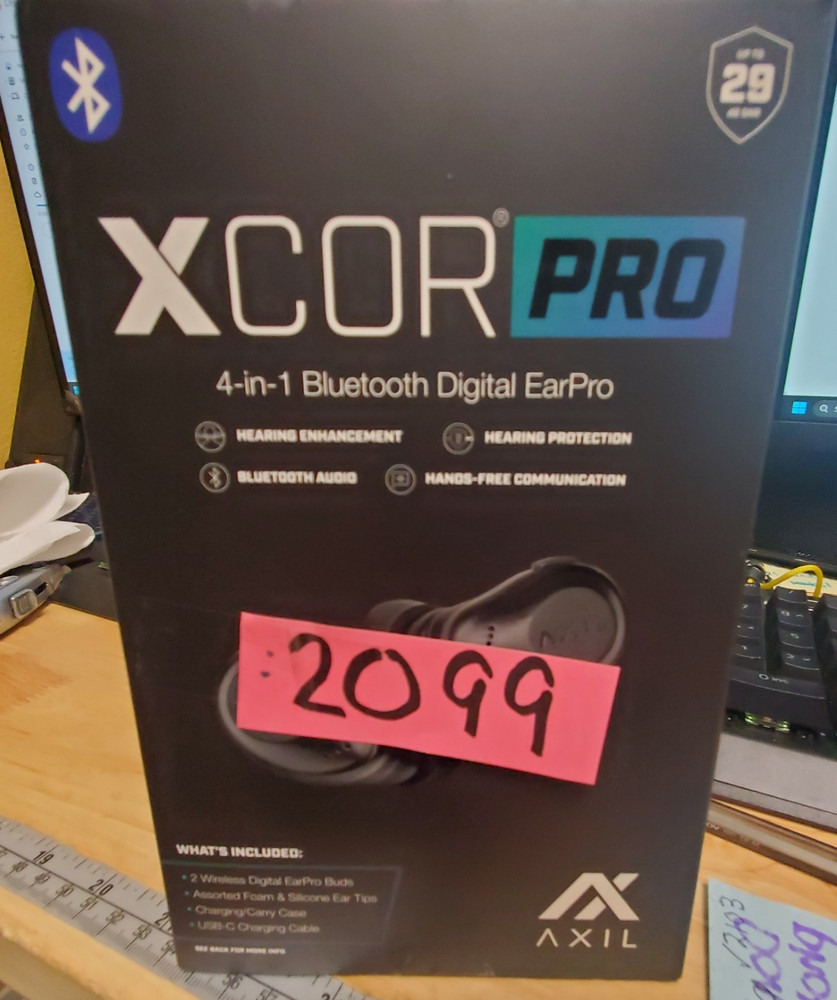 AXIL XCOR PRO Bluetooth Tactical Earbuds Includes Charging Case Black XCOR-R