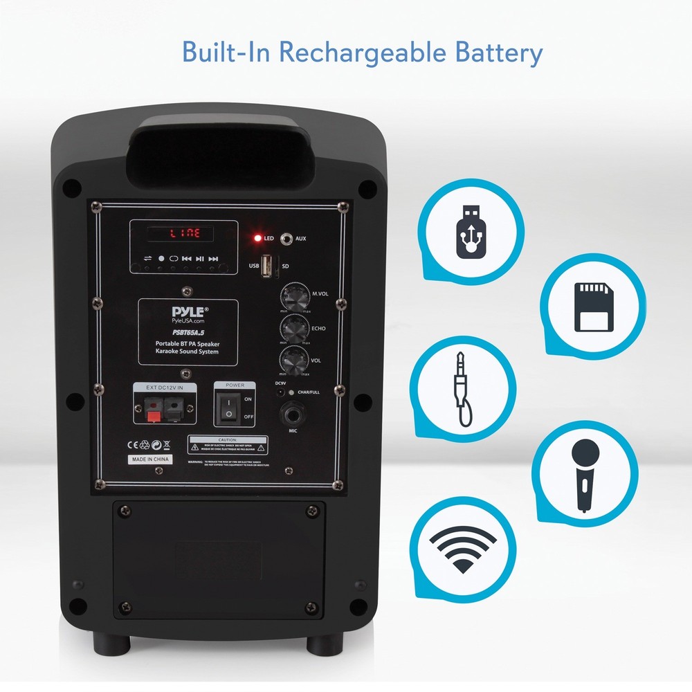 Compact Portable Bluetooth PA Speaker