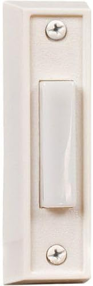 BS6-W Builder Surface Mount Rectangle Lighted Doorbell LED Push Button, White (2