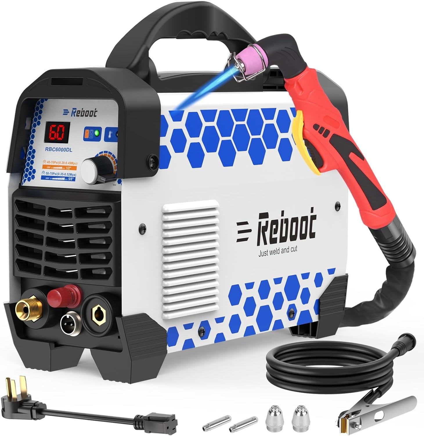 Reboot Plasma Cutter Non Touch 50Amp CUT50DL 1/2" Clean Cut Air Plasma Pilot Arc