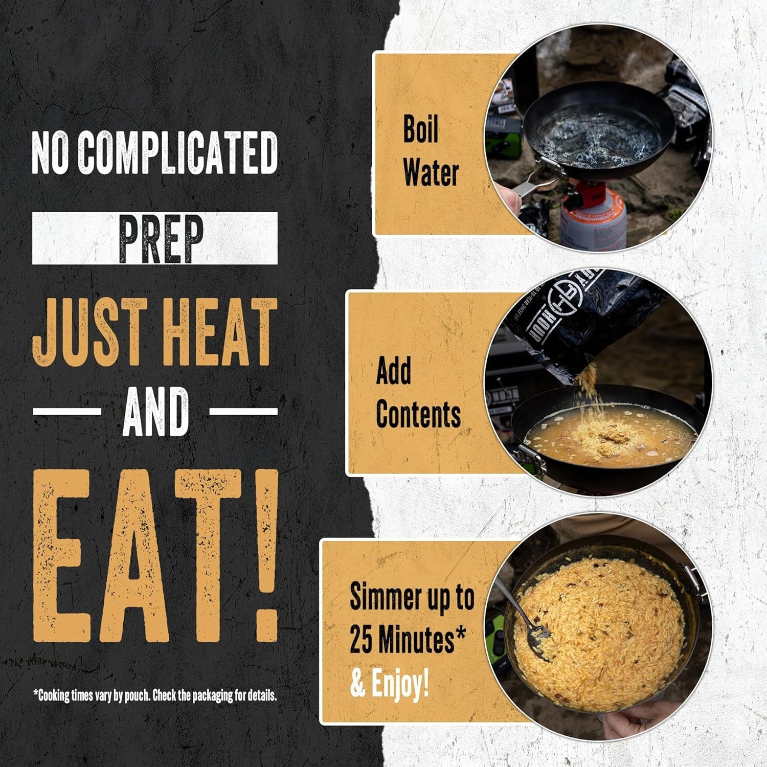 Ready Hour 120 Serving Freeze Dried Food Bucket Emergency Survival Meals Kit