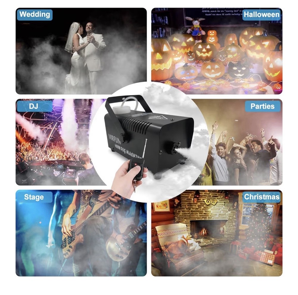 Fog Machine, Smoke Machine with Wireless&Wired Remote Control,400W