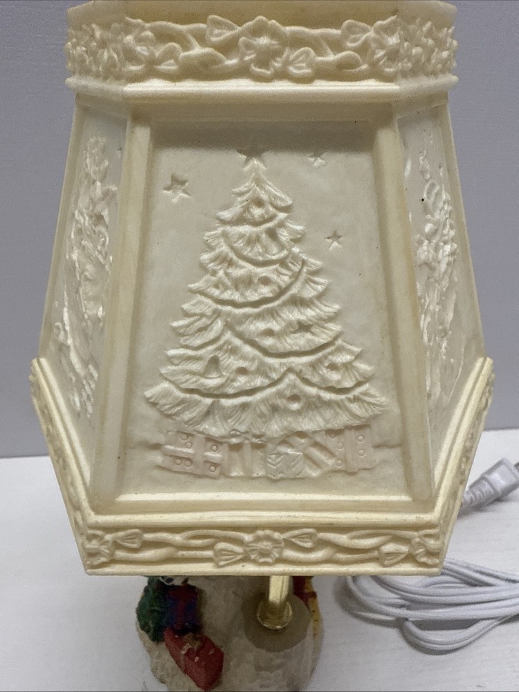 Small Ceramic And Plastic Snowman Lamp
