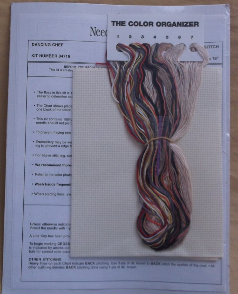 DANCING CHEF counted cross stitch kit 9x12 sealed 2006 NEEDLE TREASURES jca