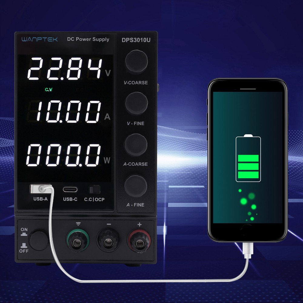 DC Power Supply Variable 30/60V 5/10A Adjustable Switching Bench Power Supply