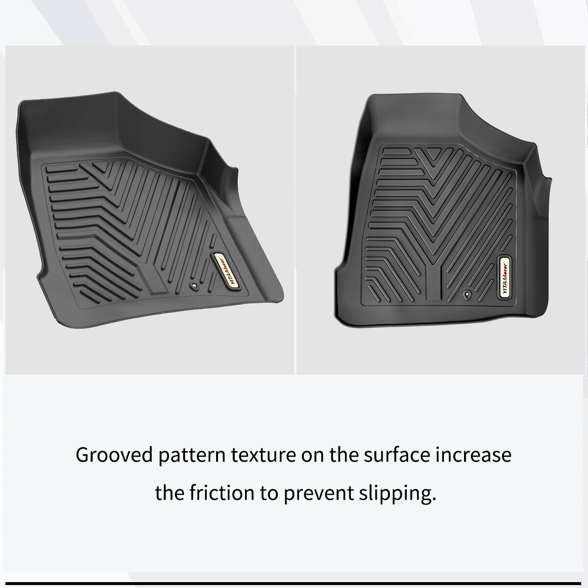 For 2008-2020 Dodge Grand Caravan Floor Mats Black Rubber All Weather Protection