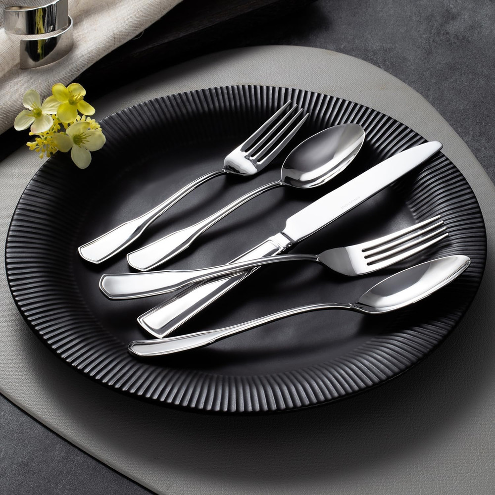 40-Piece Silverware Set, 18/10 Stainless Steel Flatware Set for 8, Tableware Cut