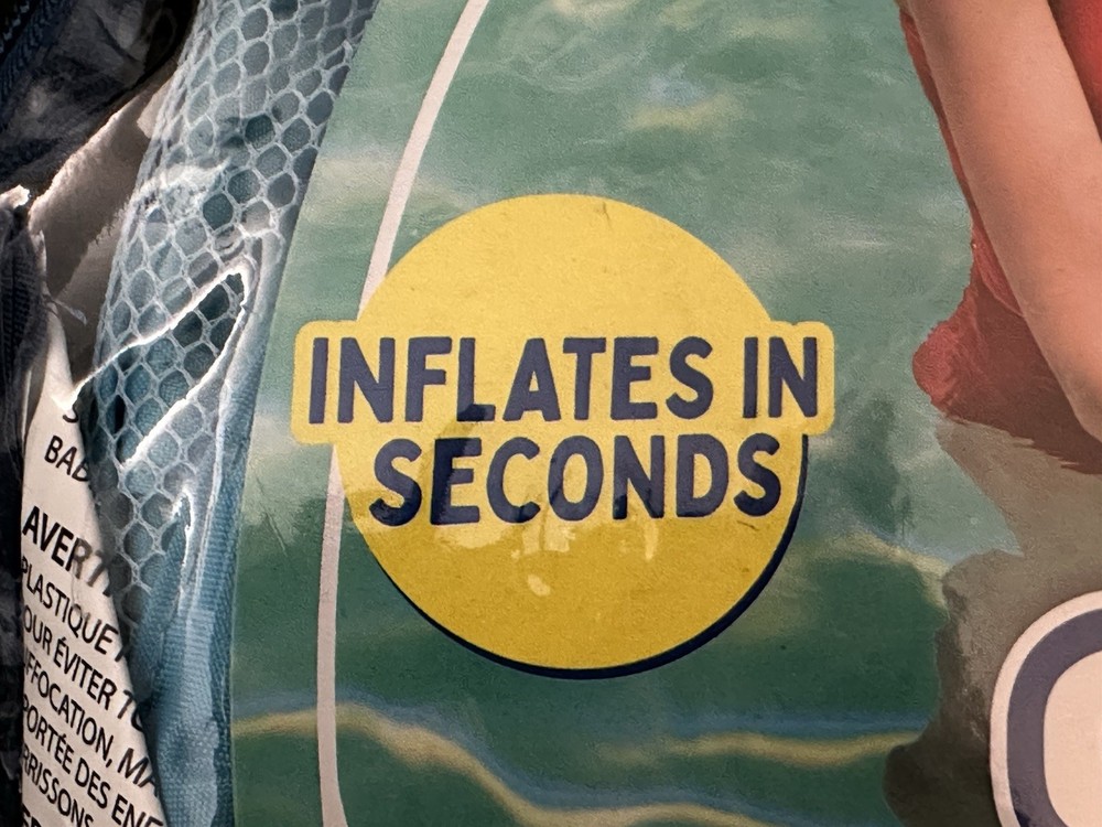 Swimways Sun Canopy Spring Baby Float Hyper-Flate Valve - Shark - Soft Mesh NEW